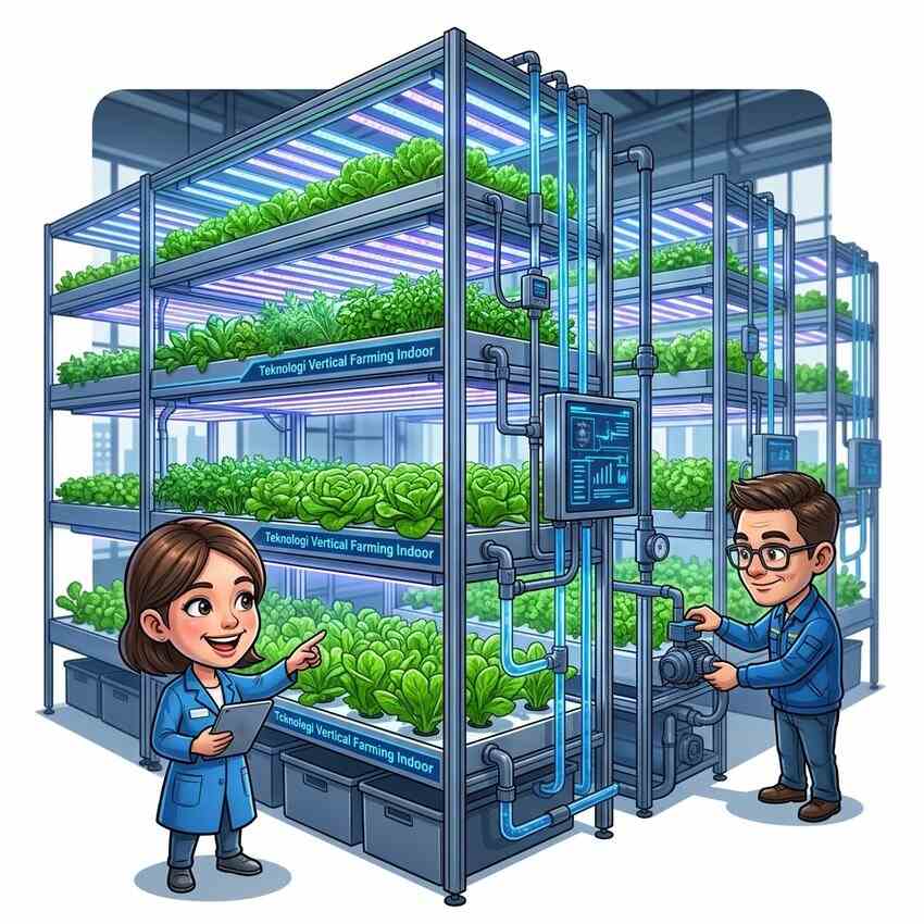 Revolusi Pertanian Vertikal dengan LED dan Hidroponik untuk Ketahanan Pangan Urban