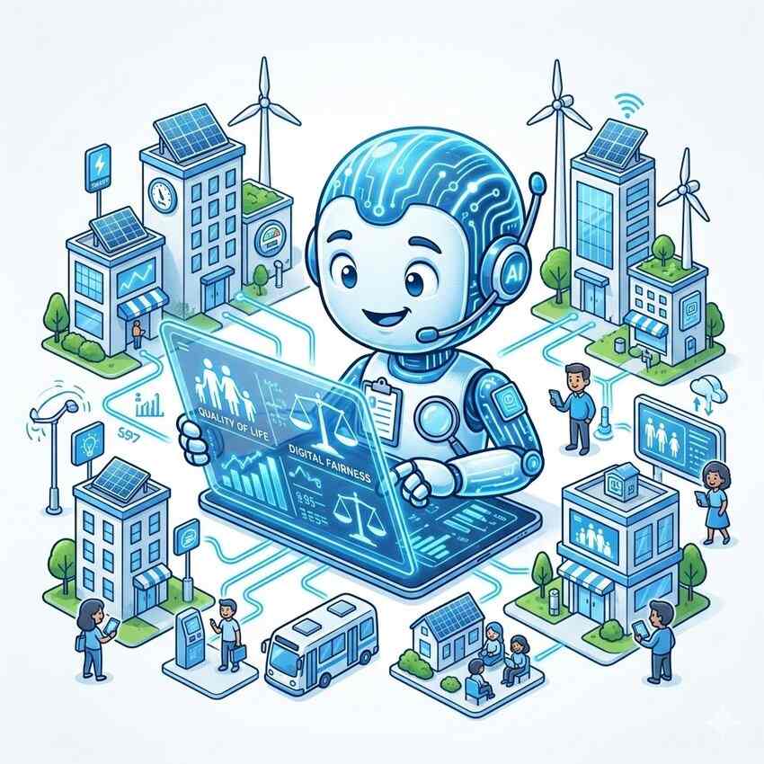 AI untuk Evaluasi Dampak Sosial Proyek Kota Pintar: Metrik Kualitas Hidup dan Keadilan Digital