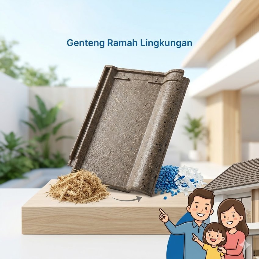 Genteng Ramah Lingkungan dari Limbah Ampas Tebu dan Plastik HDPE