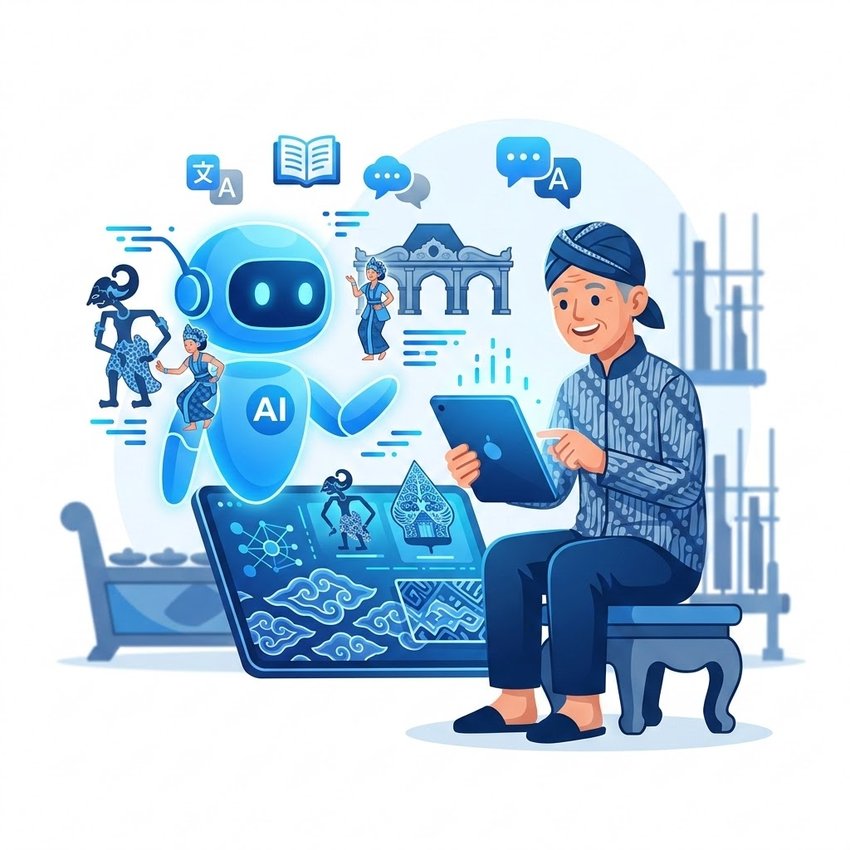 AI untuk Pembelajaran Bahasa Indonesia Berbasis Budaya Lokal: Strategi, Tantangan, dan Dampak Sosial